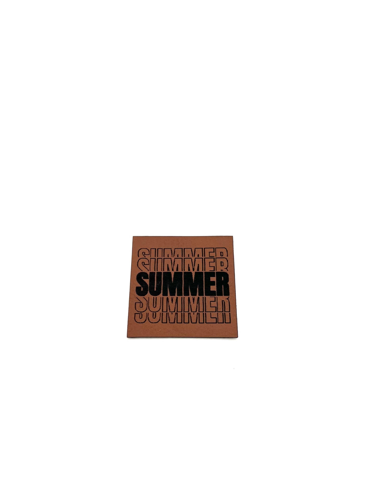 Lederlabel "Summer" 4 x 4 cm