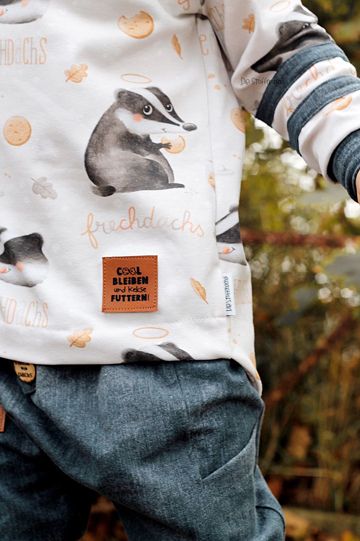 Lederlabel „Kekse essen" 4 x 4 cm