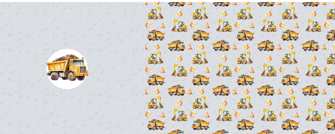 Panel 50 x 150 cm French Terry Eigenproduktion "Baustelle"