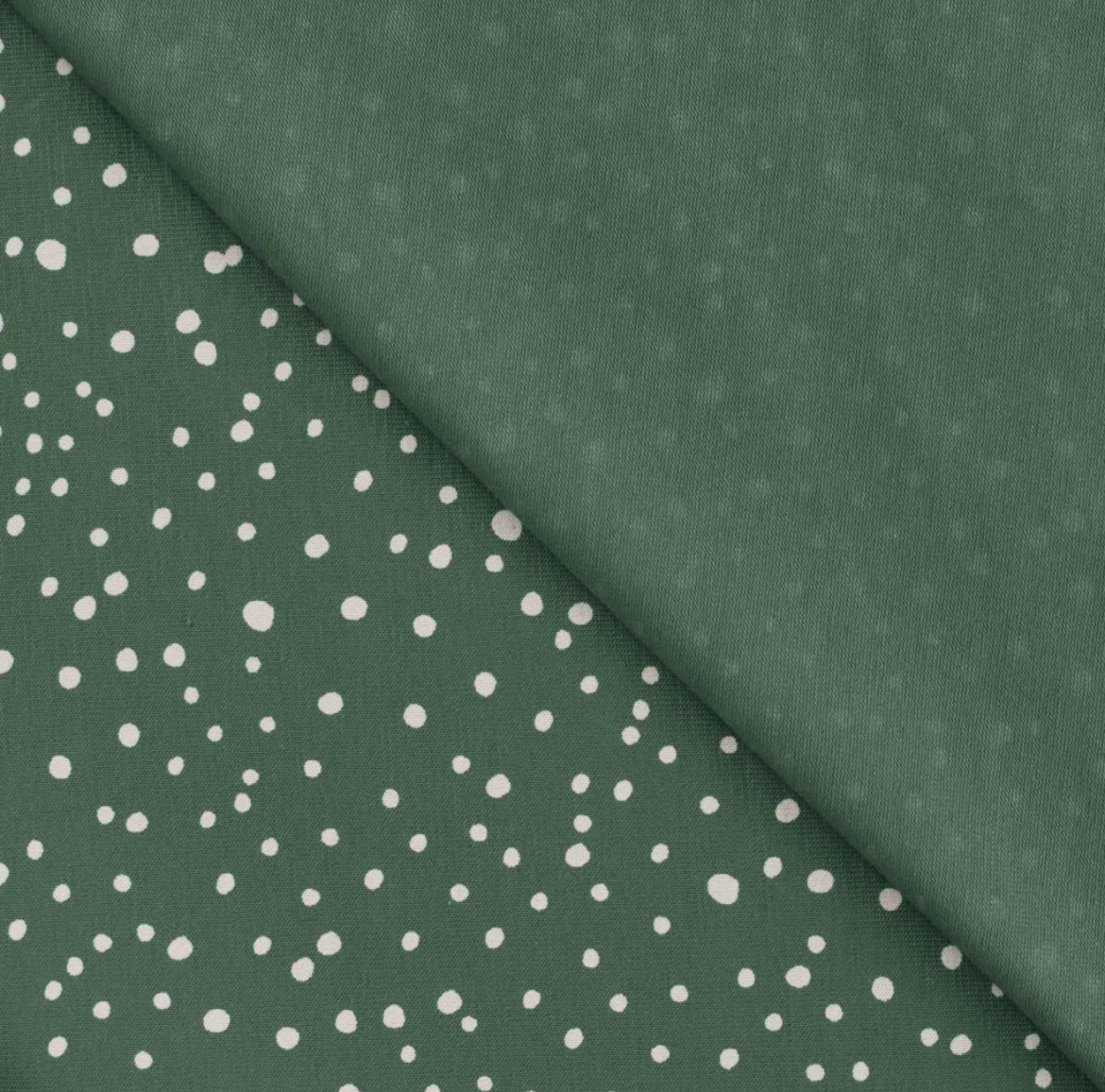 Jersey Punkte dunkelgrün