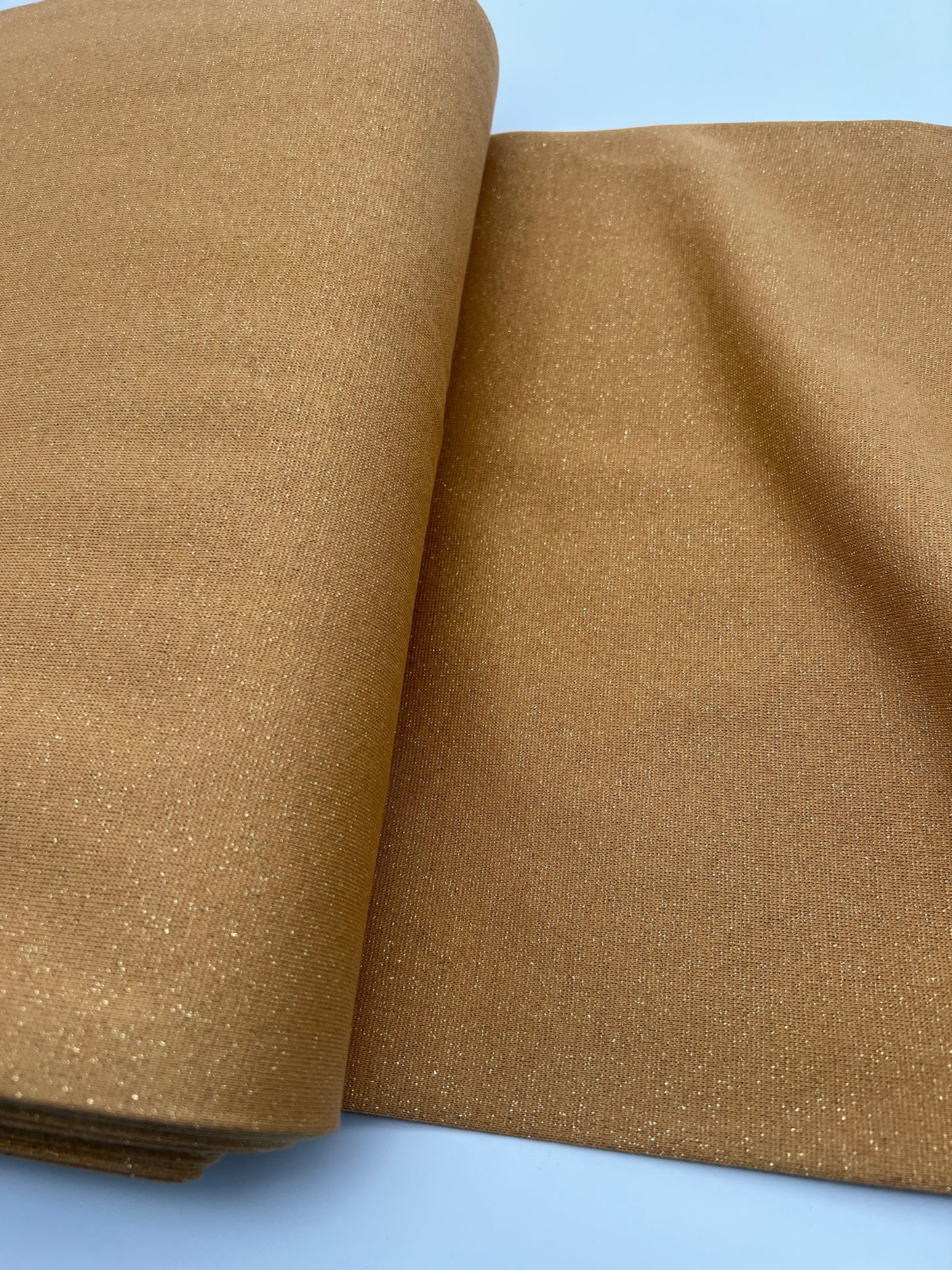 Glitzerbündchen Ocker goldglitzer