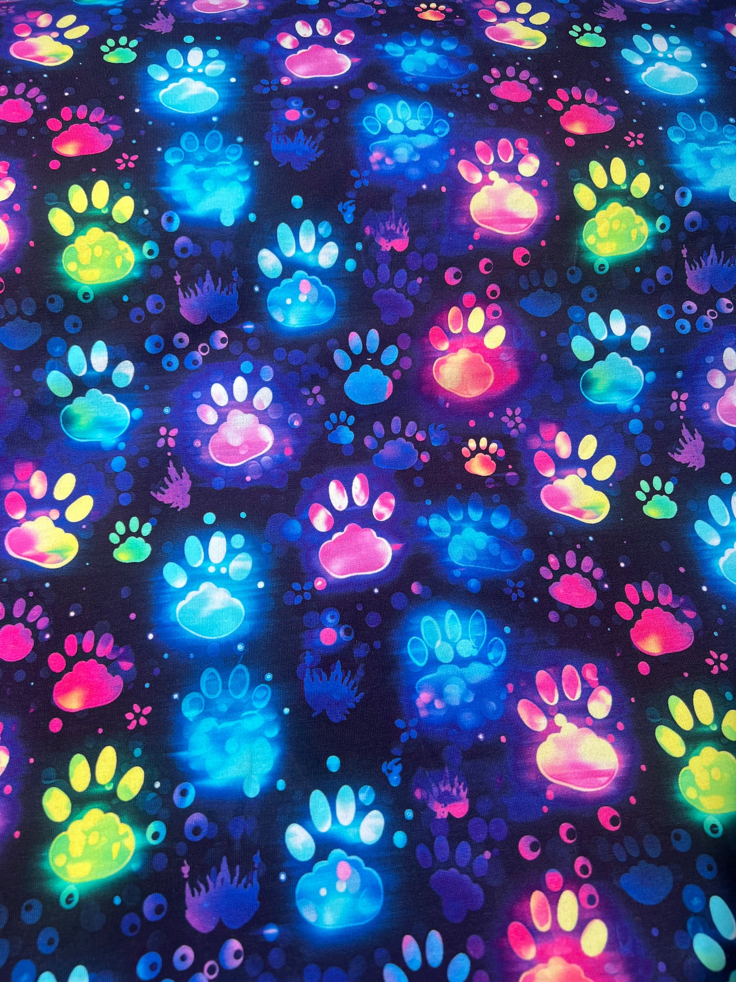 French Terry abstrakte Pfoten