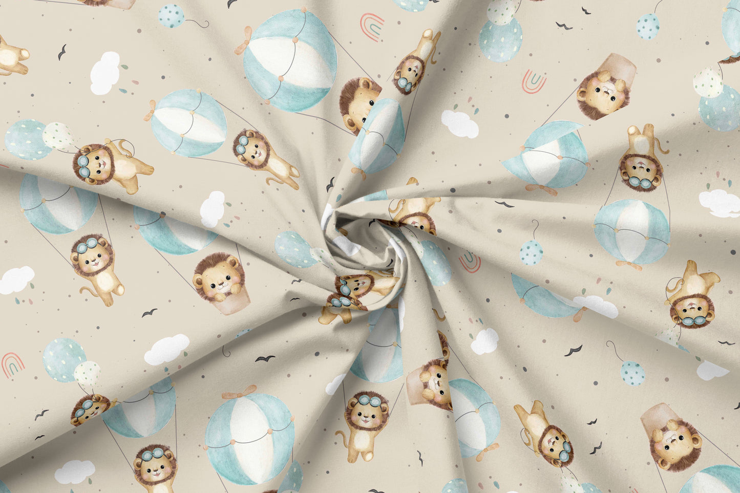 80 cm Jersey Eigenproduktion "Lion flying with the Ballon"