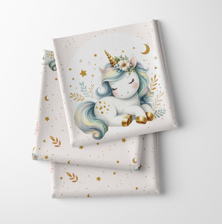 Panel 50x150 cm French Terry Eigenproduktion "Einhorn Stella"