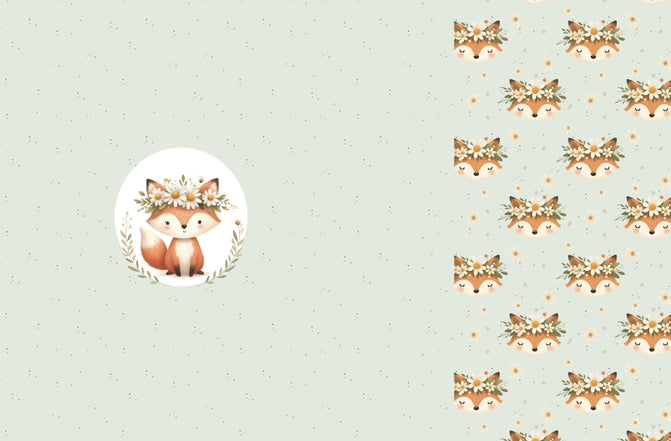 Panel 50 x 150 cm French Terry Eigenproduktion "Blumenfuchs"