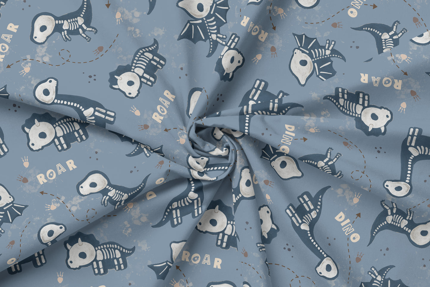 French Terry Eigenproduktion „Dino Skelett“