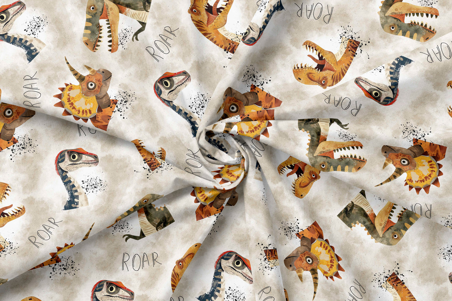 30 cm French Terry Eigenproduktion „Dinosaurier“