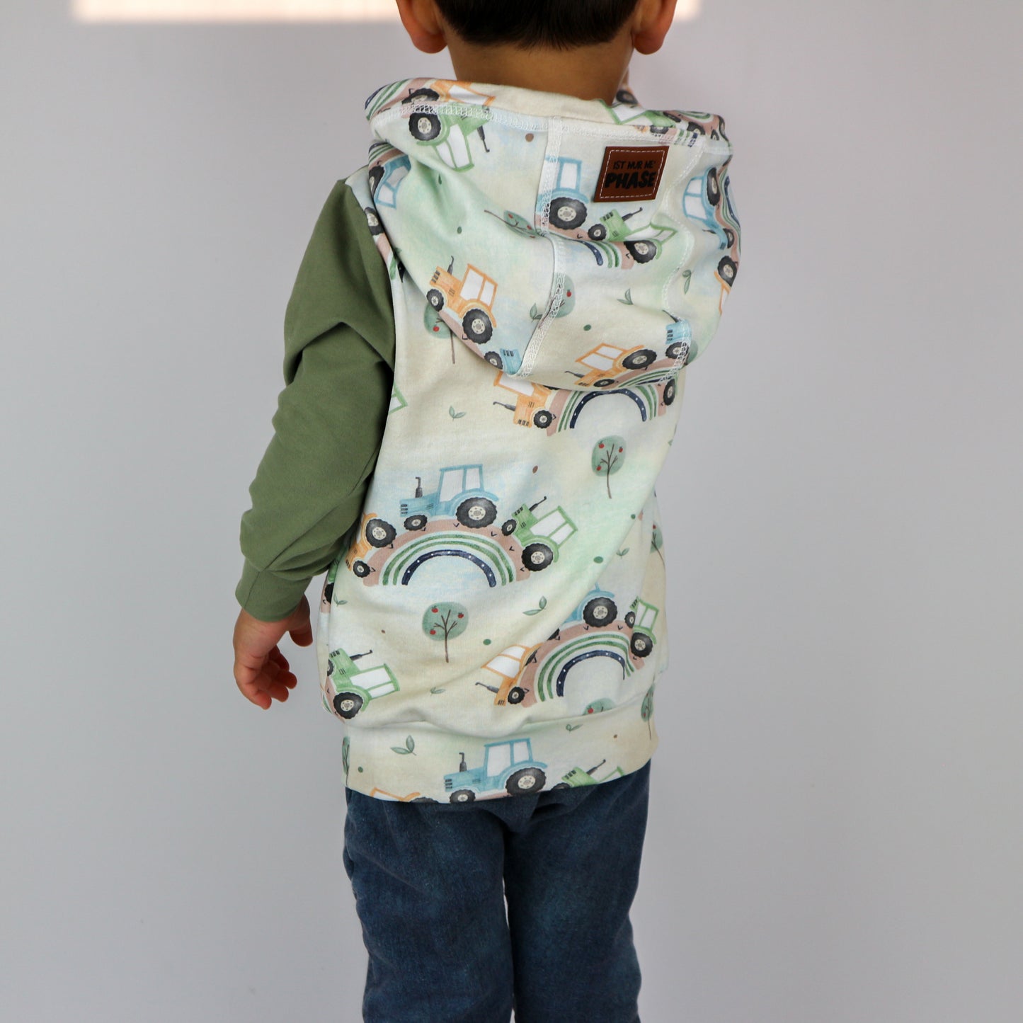 French Terry Eigenproduktion „Traktor blau“