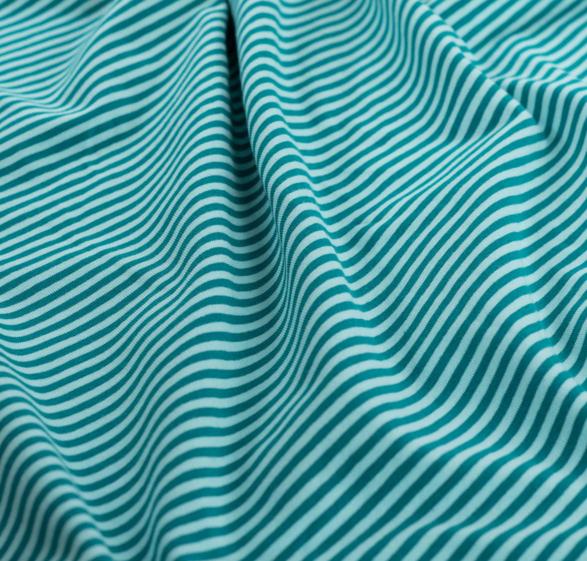 40 cm Jersey Streifen petrol/dunkelpetrol