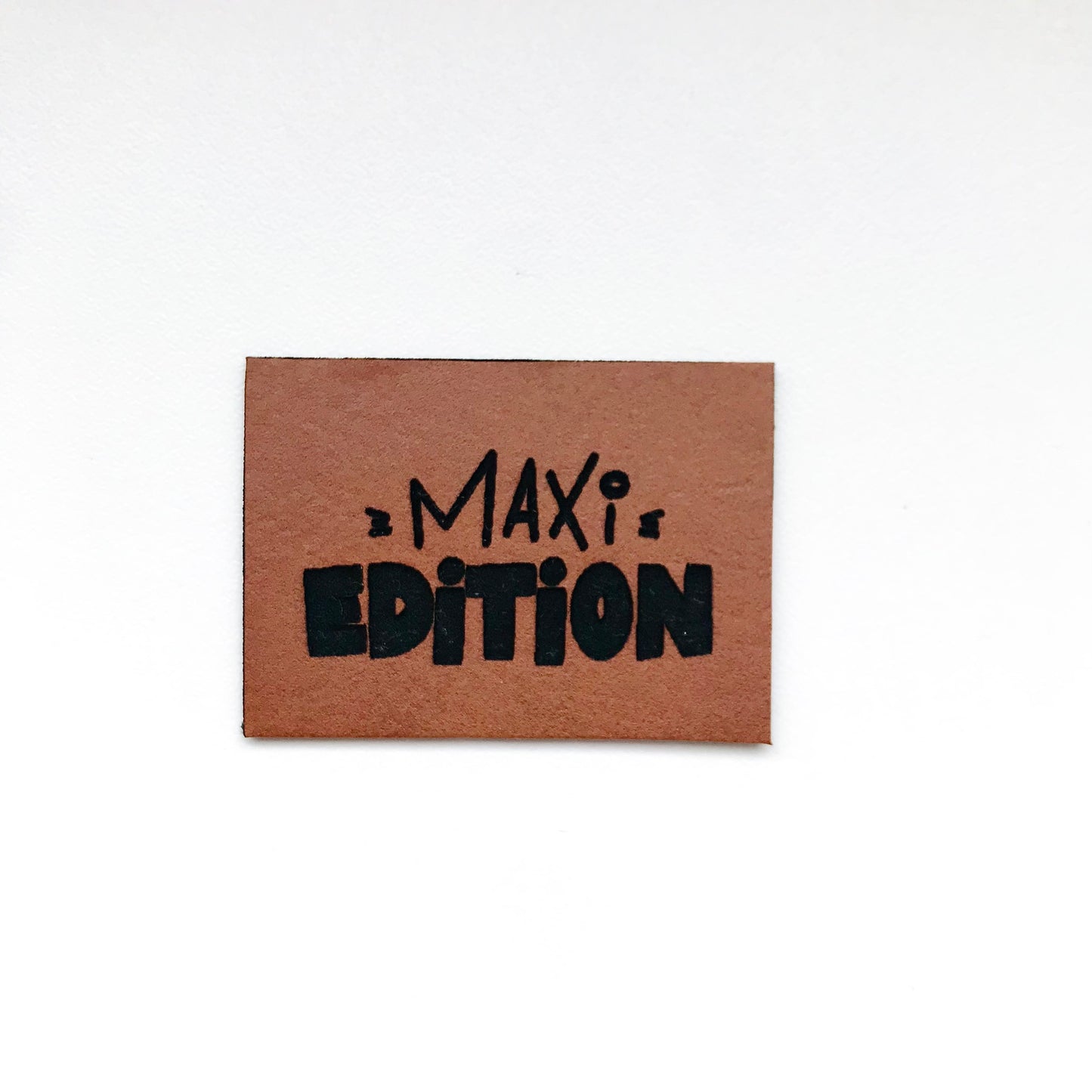 Lederlabel „Maxi Edition" 3 x 4 cm