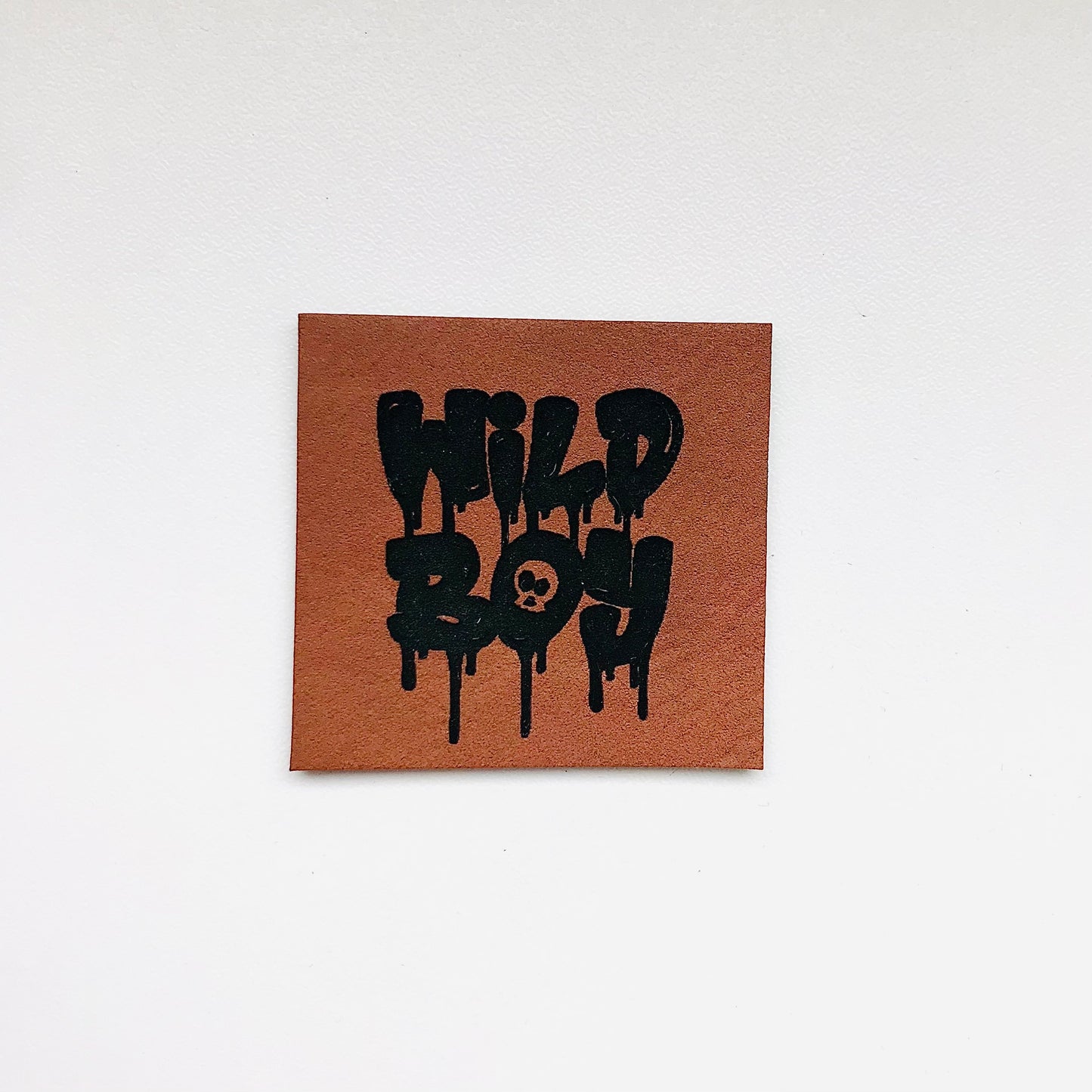 Lederlabel "Wild Boy" 4 x 4 cm