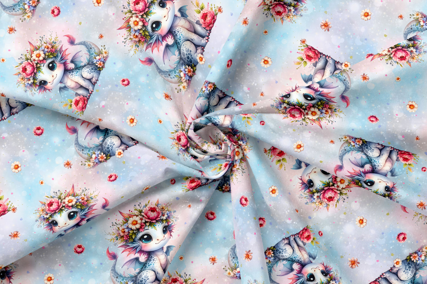 Jersey Eigenproduktion "Dragon with Flowers"