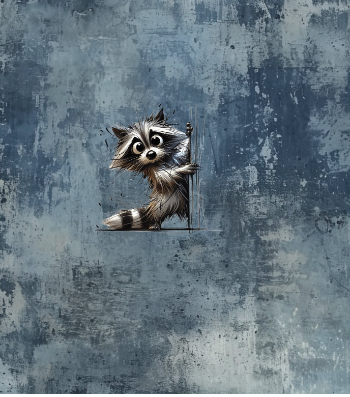 Panel 120x 150 cm French Terry Eigenproduktion „Waschbär“