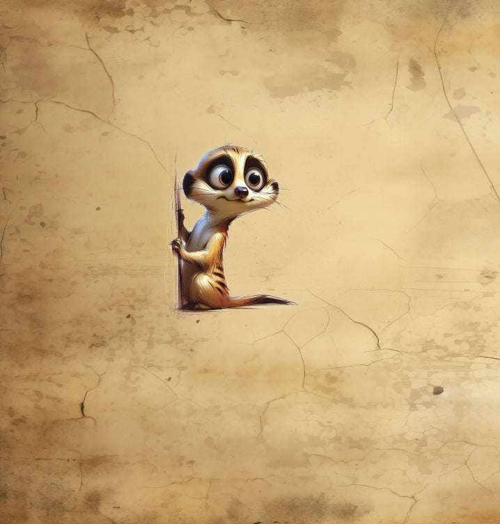 Panel 120x 150 cm French Terry Eigenproduktion „Erdmännchen“