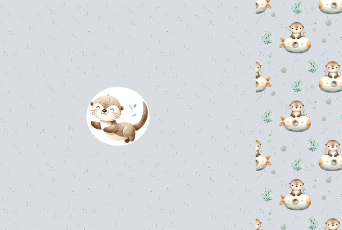 Panel 50x150 cm French Terry Eigenproduktion "Otter2"