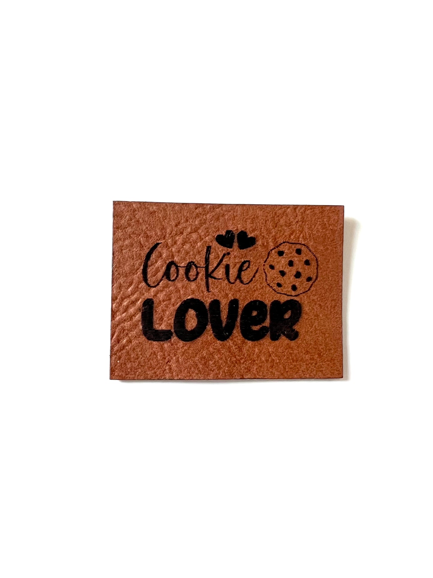Lederlabel „Cookie Lover" 3 x 4 cm