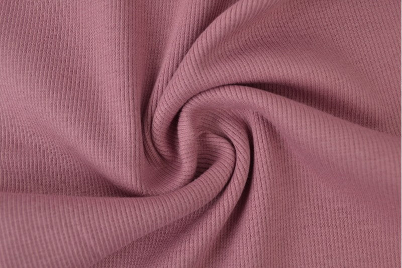 Ripp Bündchen dunkles altrosa 31