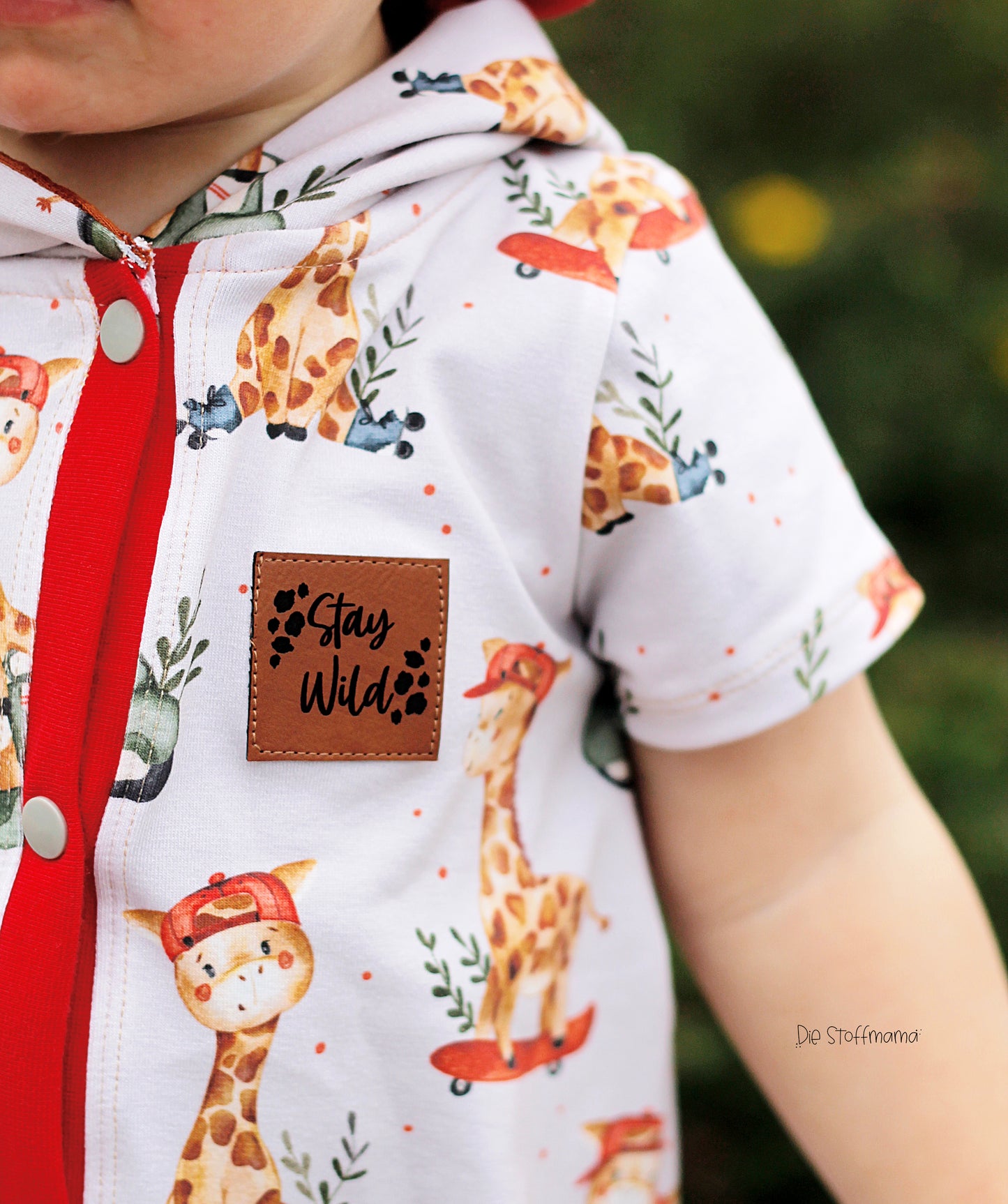 Lederlabel "Stay Wild" 4 x 4 cm