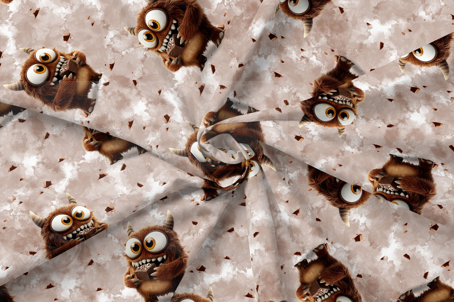 French Terry Eigenproduktion „Schoko Monster“