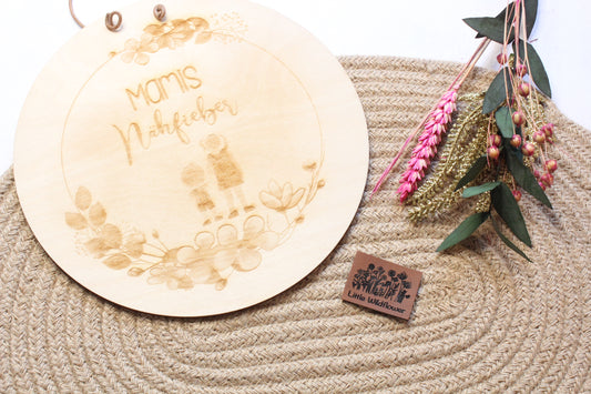 Lederlabel "Wildflower" 3 x 4 cm