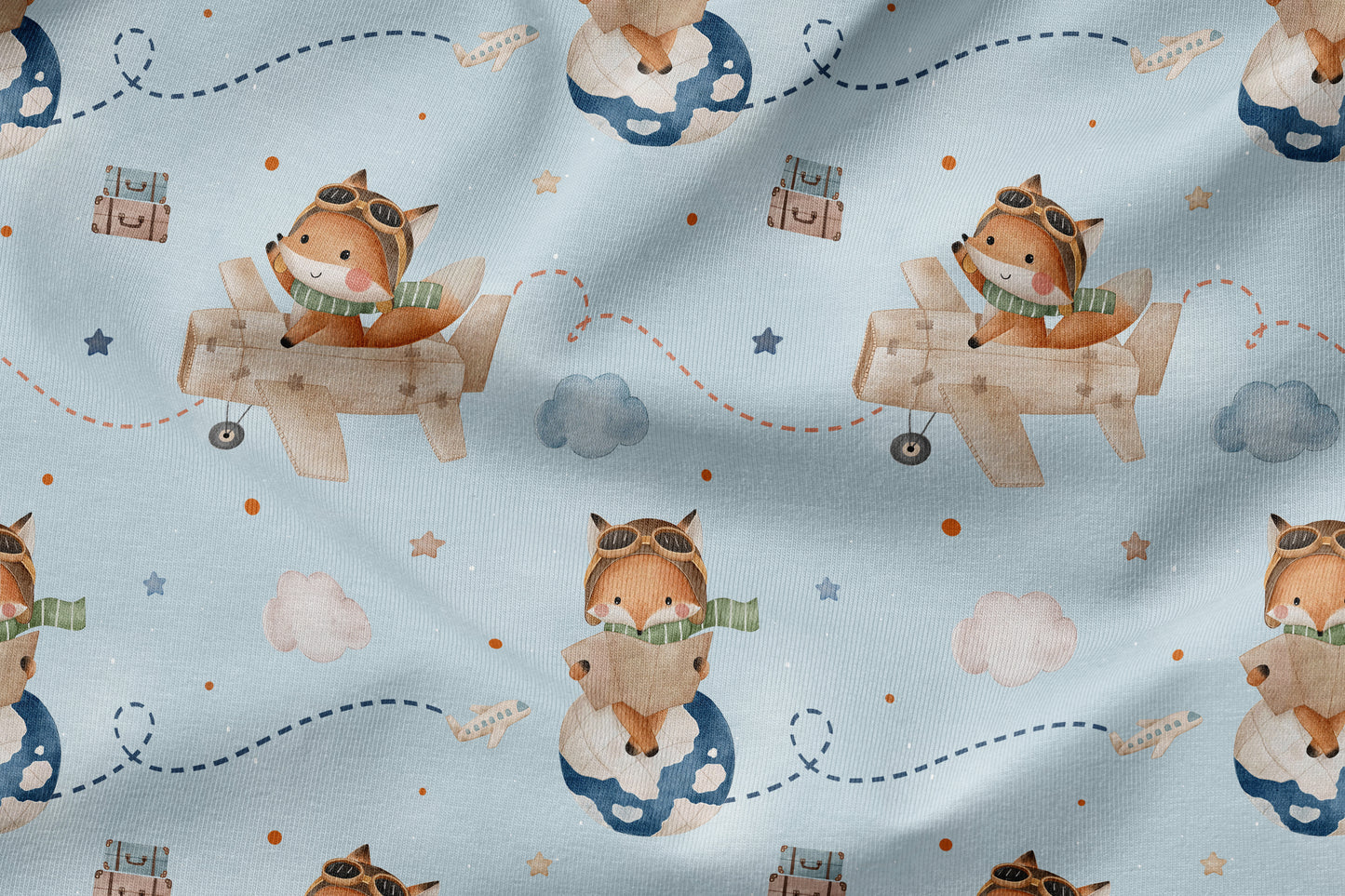 45 cm French Terry Eigenproduktion "Fliegerfuchs“