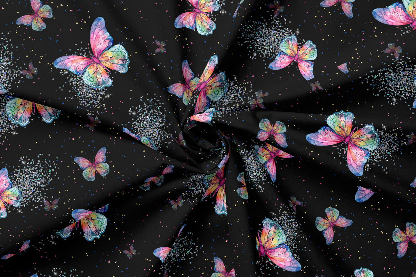 Jersey Eigenproduktion "Schmetterlinge dark"