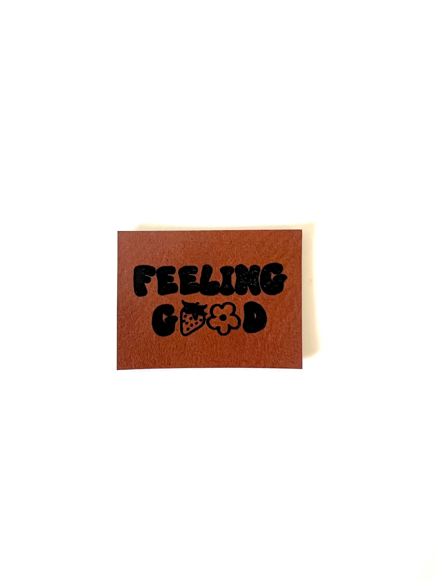 Lederlabel „feeling good" 3 x 4 cm