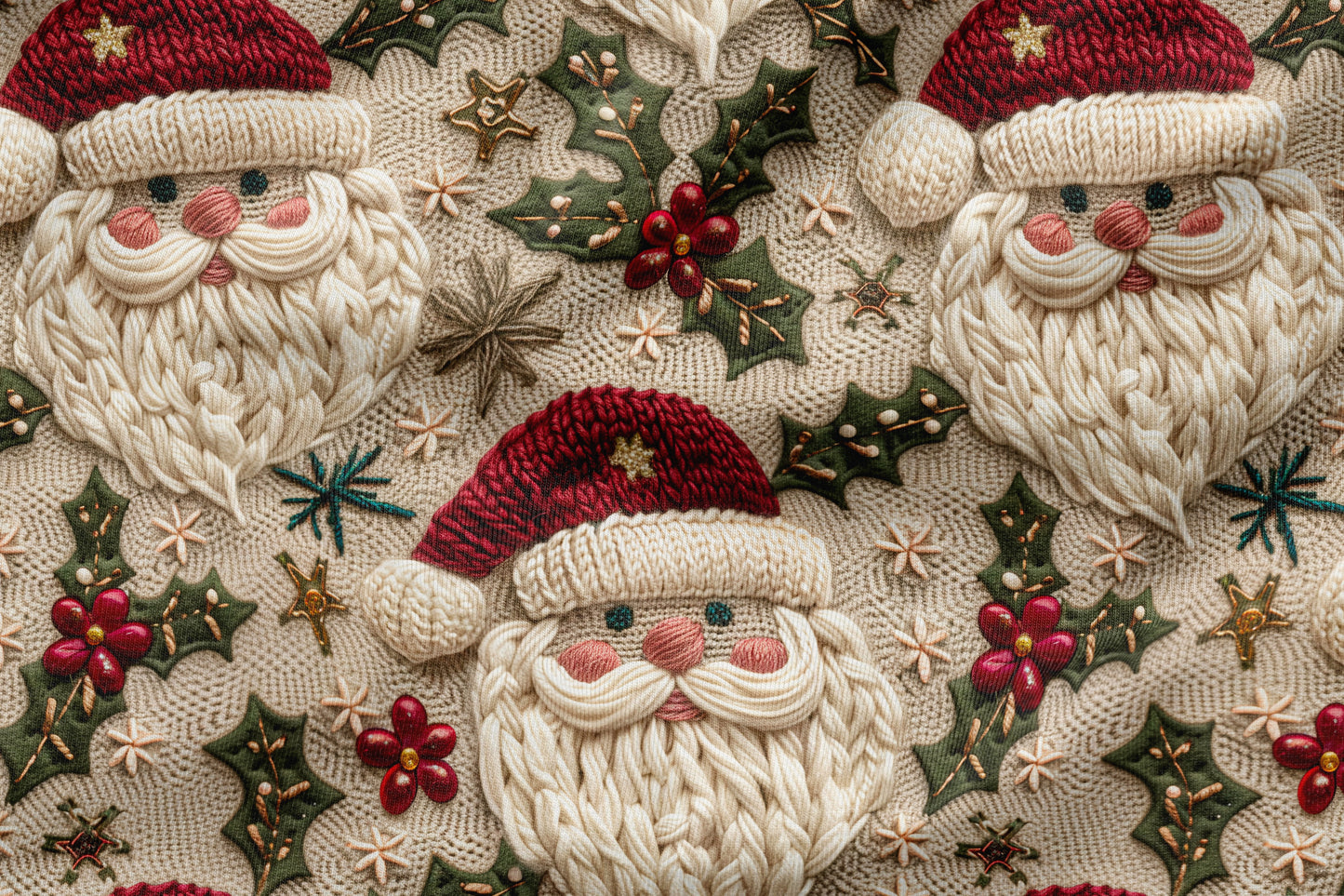 30 cm French Terry Eigenproduktion „Weihnachtsmann“