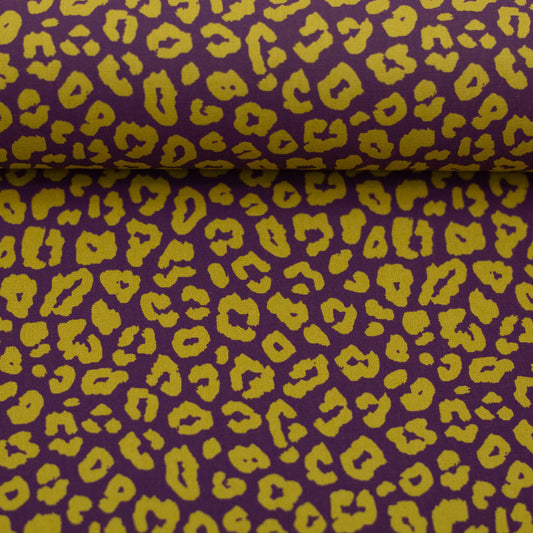 Baumwolle Webware Leonie lila/senf