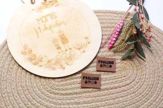 Lederlabel „feeling good" 3 x 4 cm