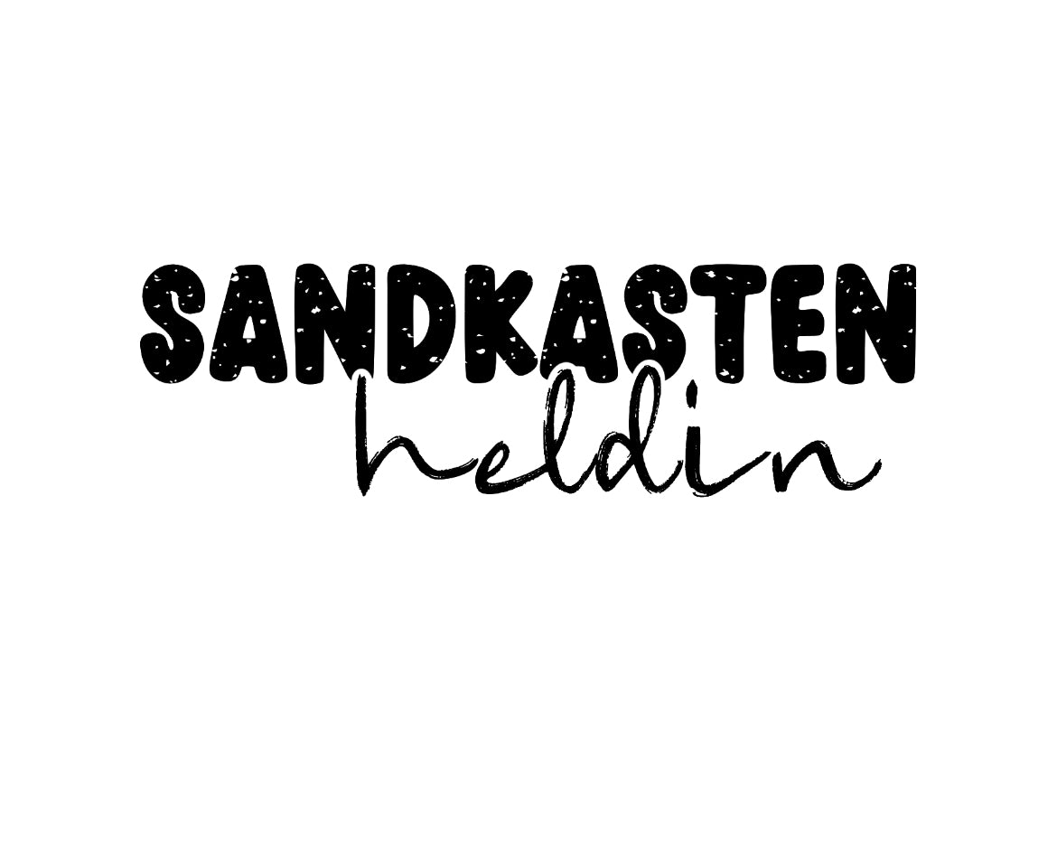 Bügelbild „Sandkasten Heldin“