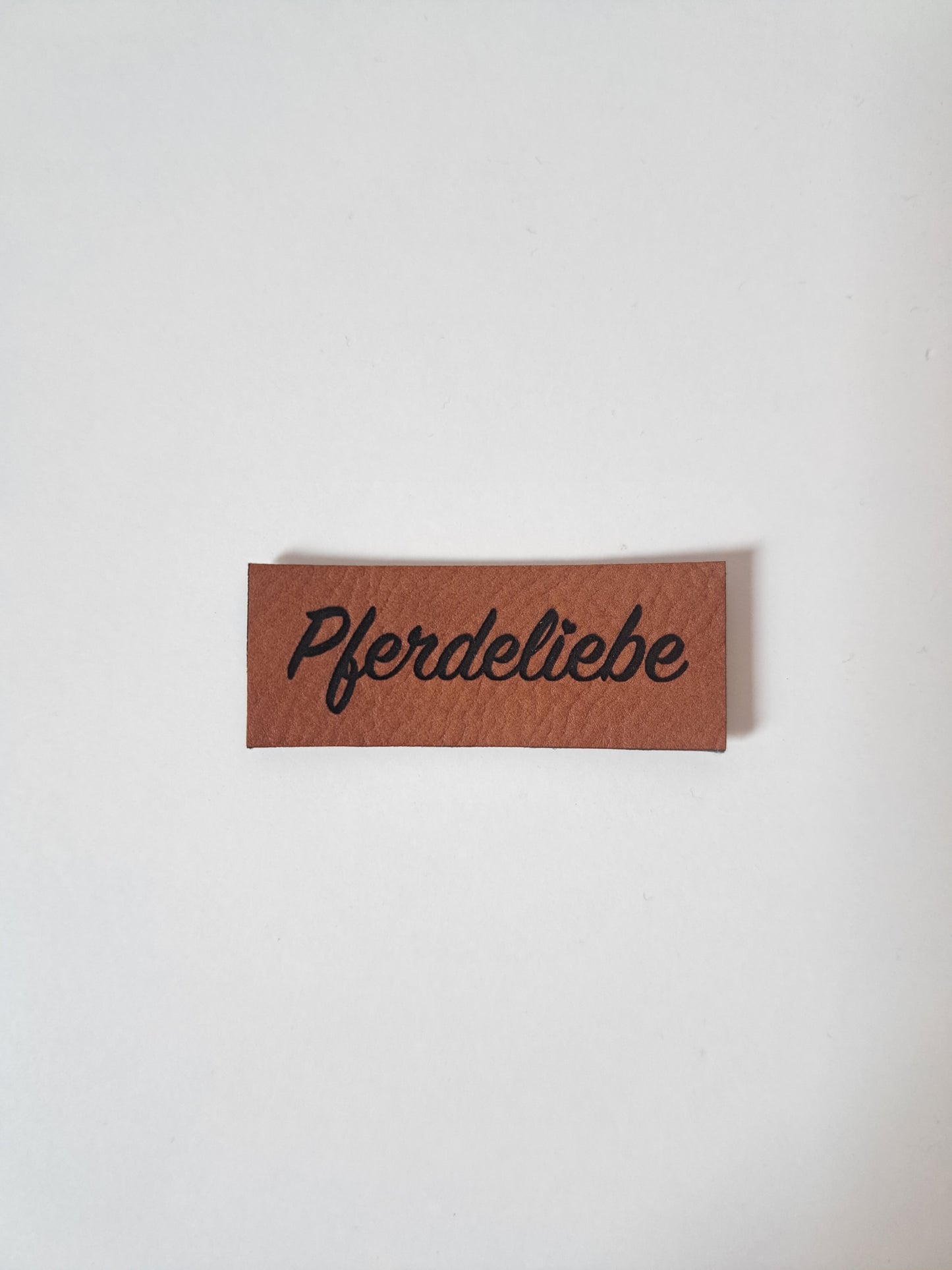 Lederlabel "Pferdeliebe" 2 x 5 cm