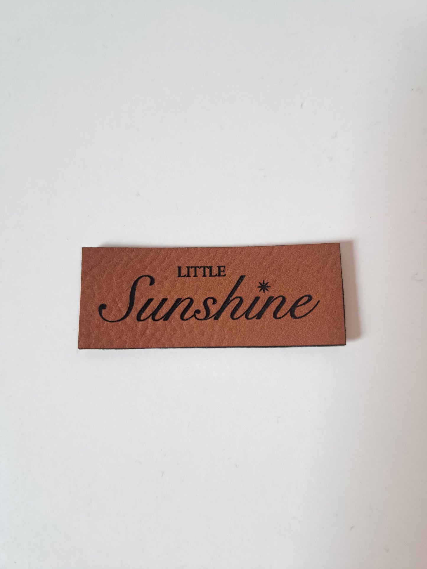 Lederlabel "little sunshine" 2 x 5 cm