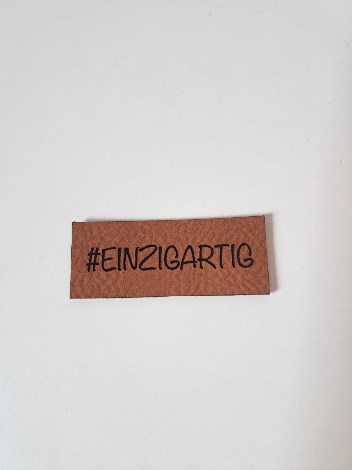 Lederlabel "#einzigartig" 2 x 5 cm