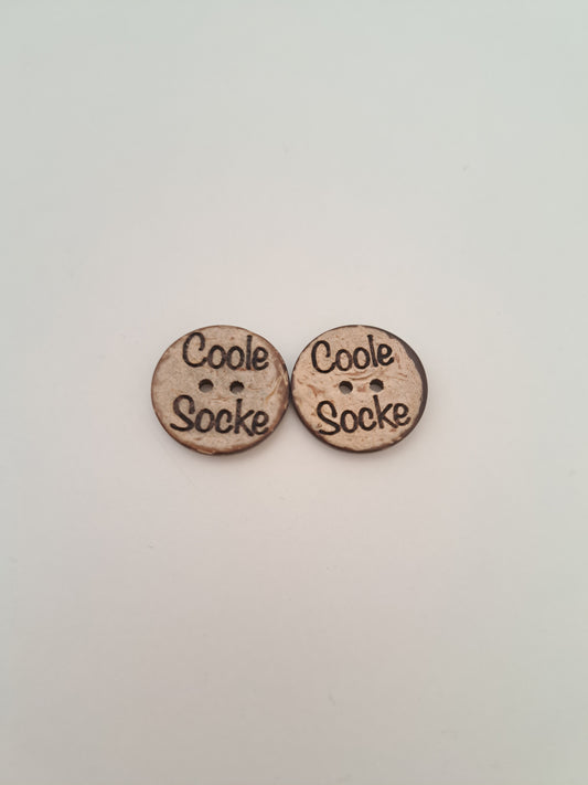 Kokosknopf einzeln "Coole Socke"