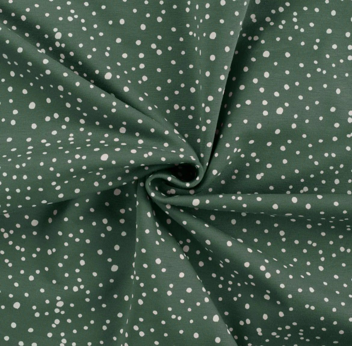 Jersey Punkte dunkelgrün