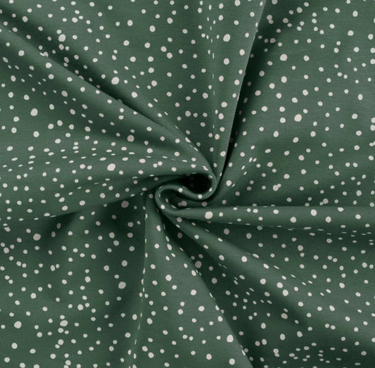 Jersey Punkte dunkelgrün