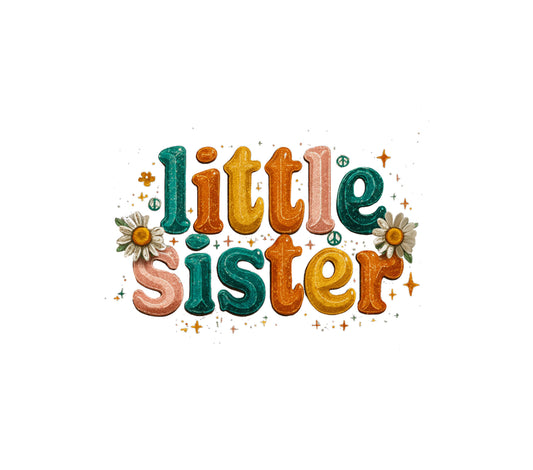 Bügelbild „Little sister“
