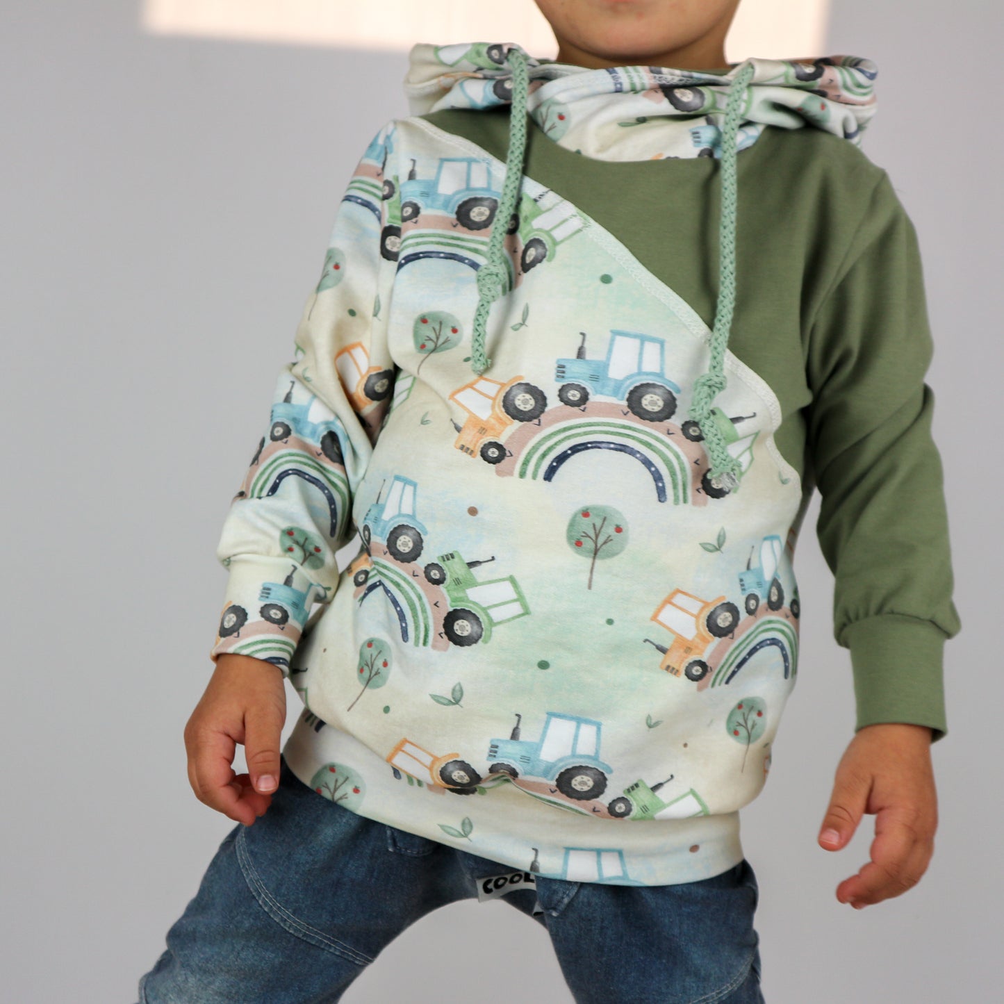 French Terry Eigenproduktion „Traktor blau“