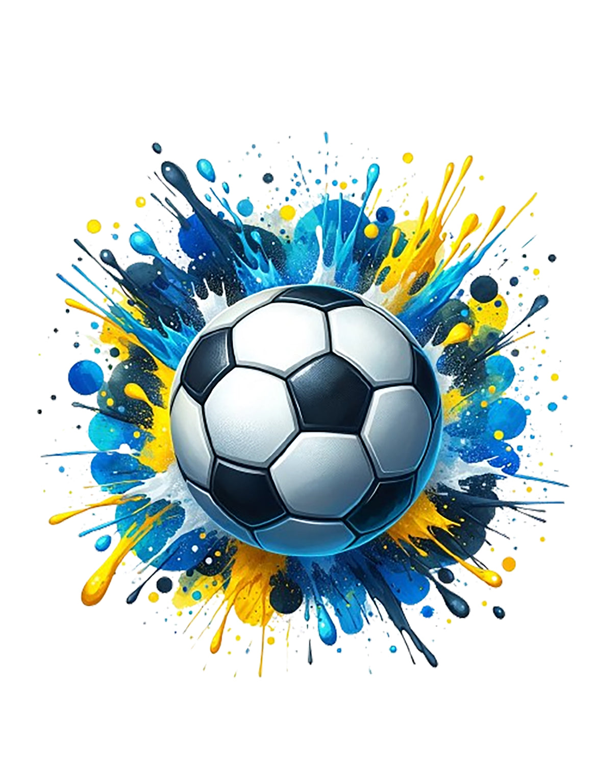 Bügelbild „Fußball blau“