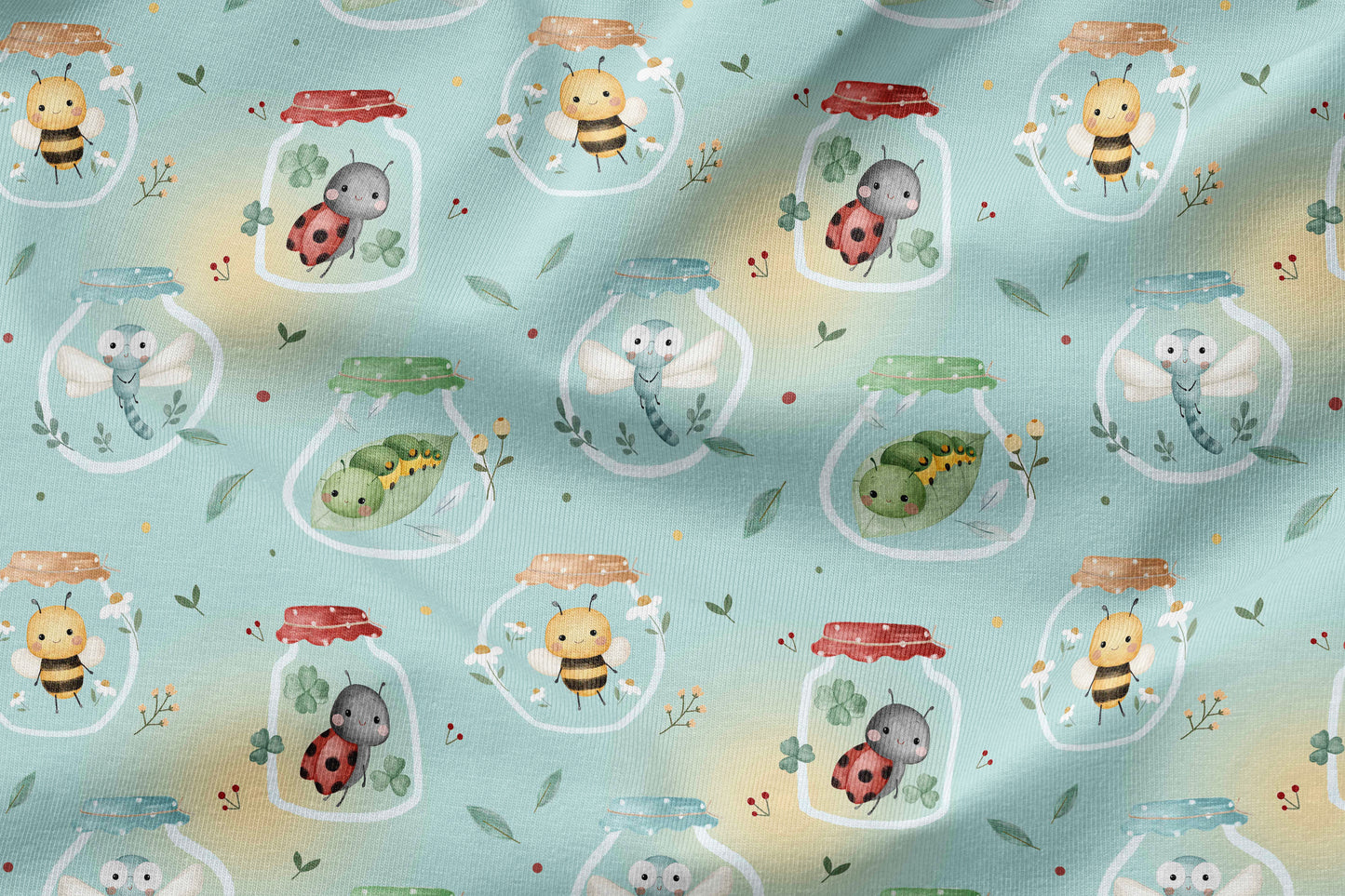 French Terry Eigenproduktion „Frühling im Glas“