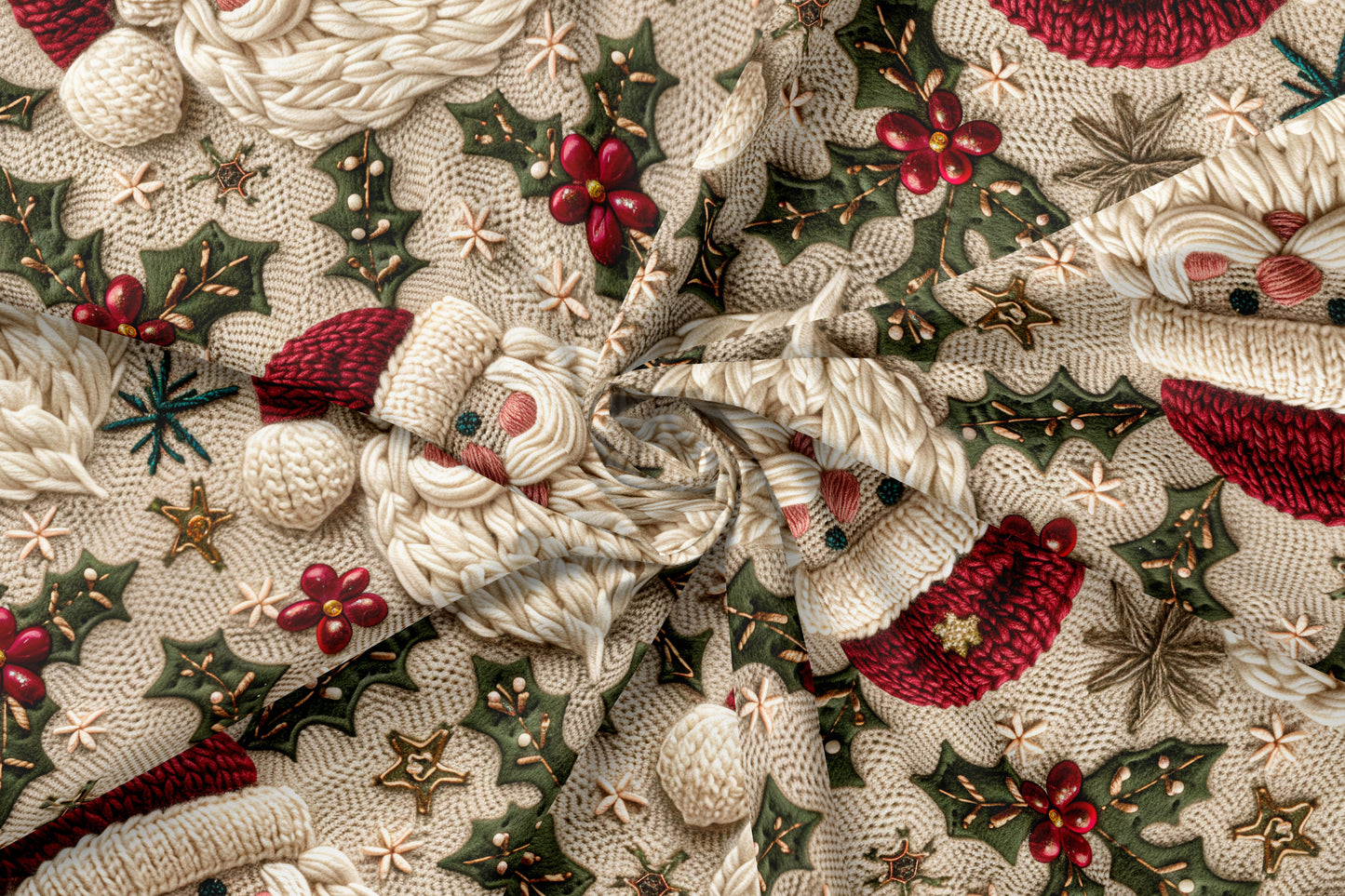 30 cm French Terry Eigenproduktion „Weihnachtsmann“