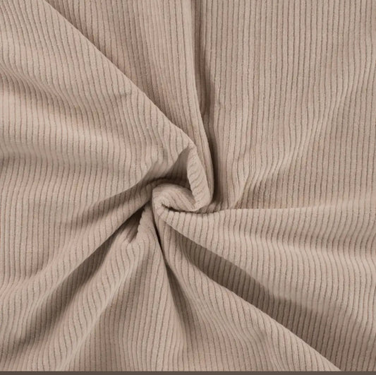 Cord Jersey Nicky schmal Sand 12/1