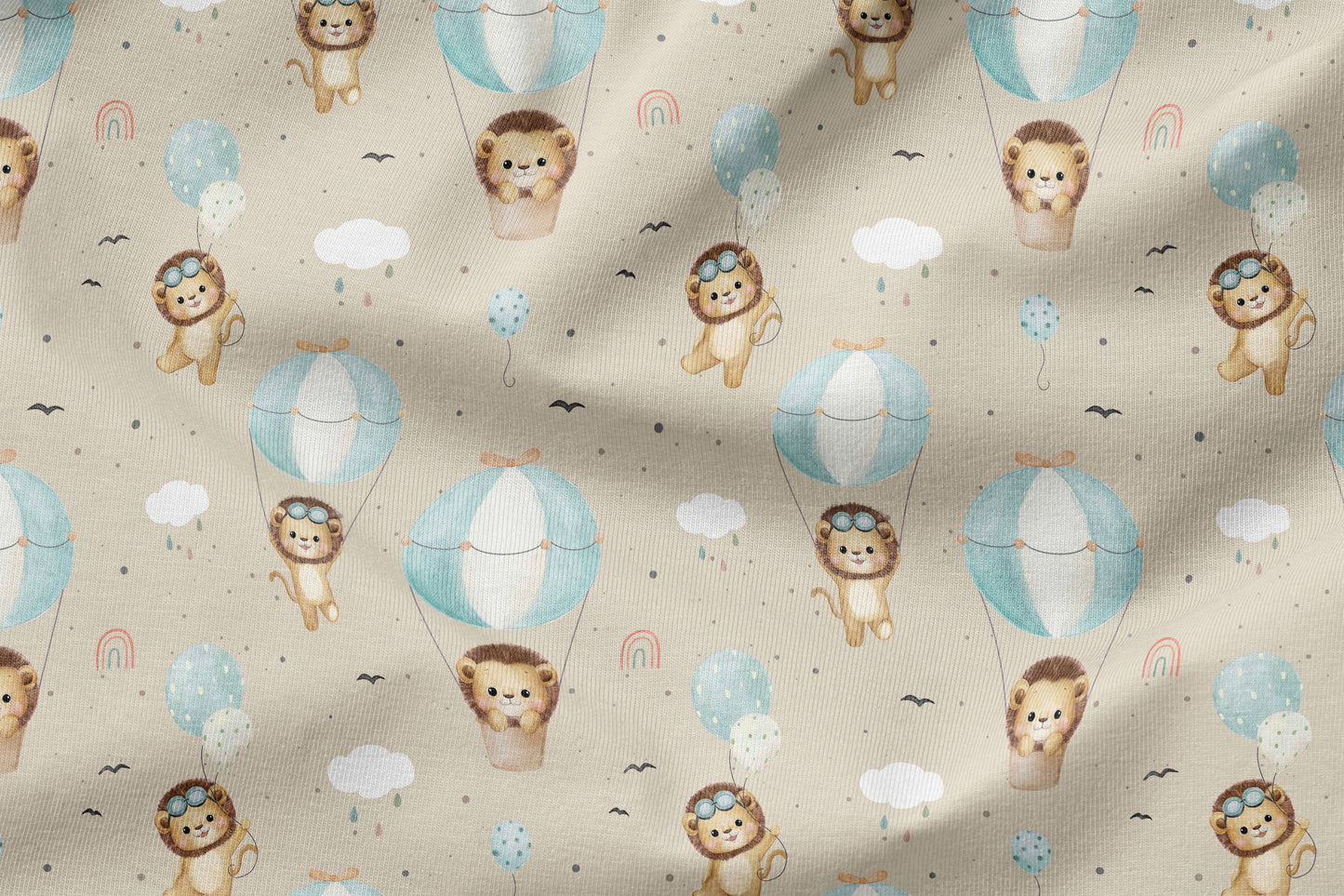 80 cm Jersey Eigenproduktion "Lion flying with the Ballon"