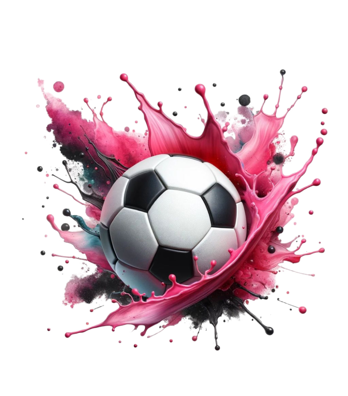 Bügelbild „Fußball pink“