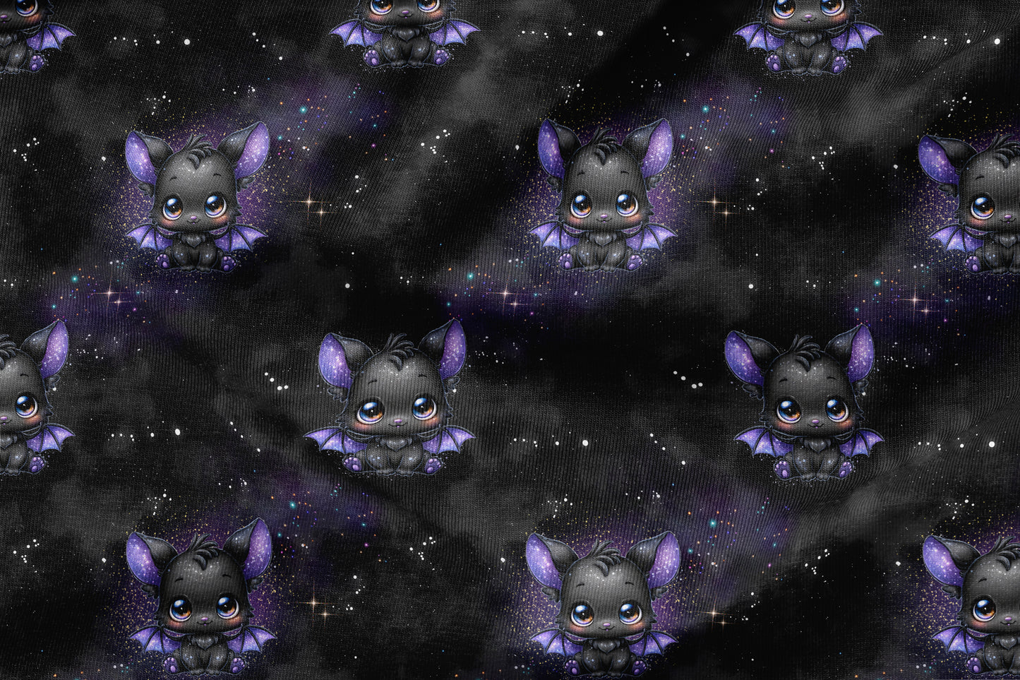 French Terry Eigenproduktion "Fledermaus lila"