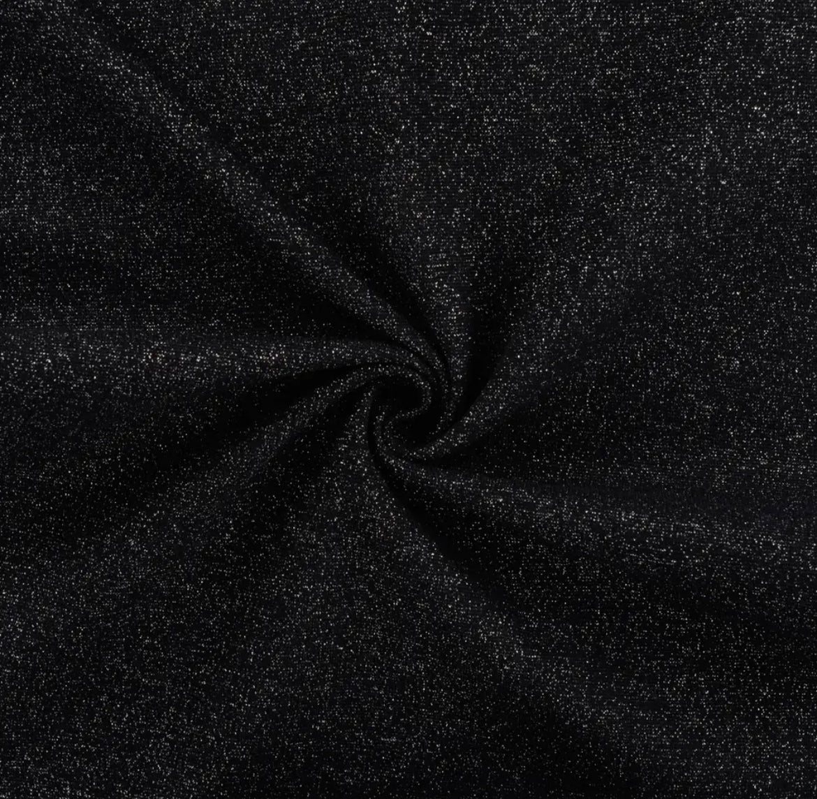 Glitzerbündchen schwarz silberglitzer