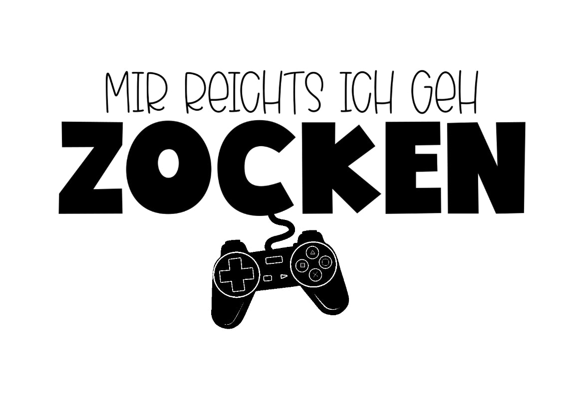 Bügelbild „ich geh zocken“