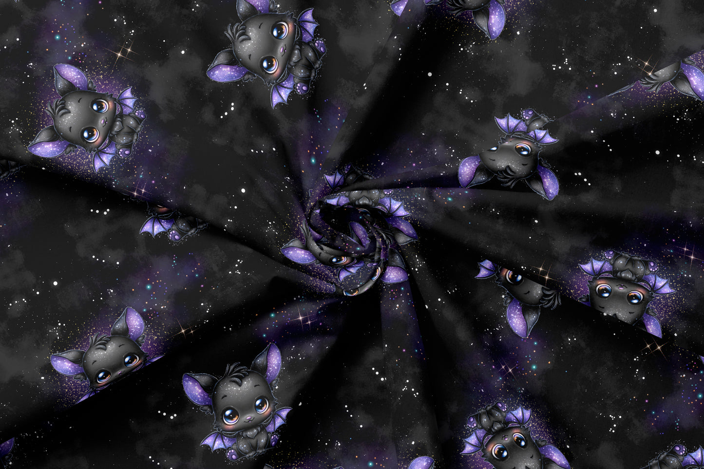 French Terry Eigenproduktion "Fledermaus lila"