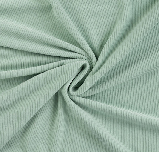 Cord Jersey Nicky schmal helle Minze 65